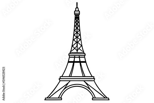 tower line art silhouette vector illustration