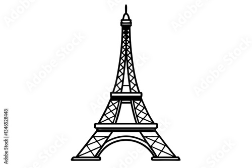 tower line art silhouette vector illustration