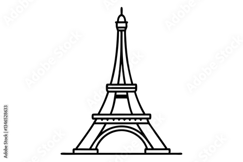 tower line art silhouette vector illustration