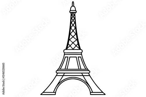 tower line art silhouette vector illustration