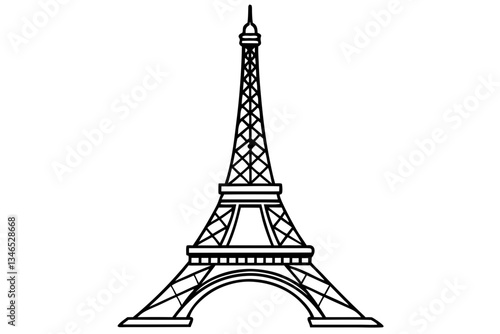 tower line art silhouette vector illustration