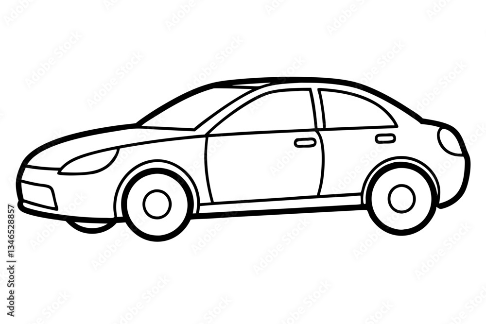 electric car line art silhouette vector illustration electric car line art silhouette vector illustration
