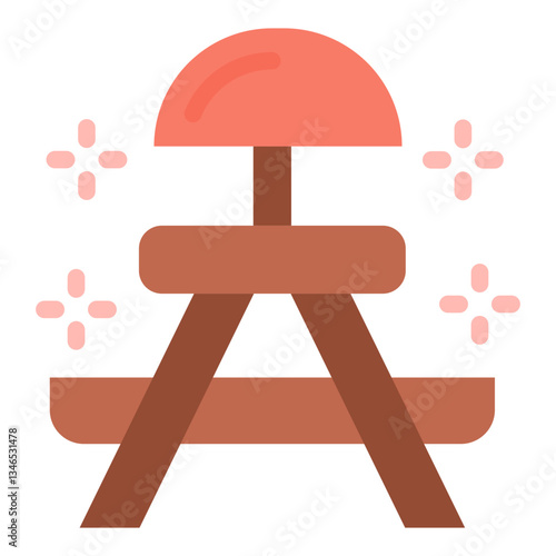 Picnic Table Vector Design Icon Style