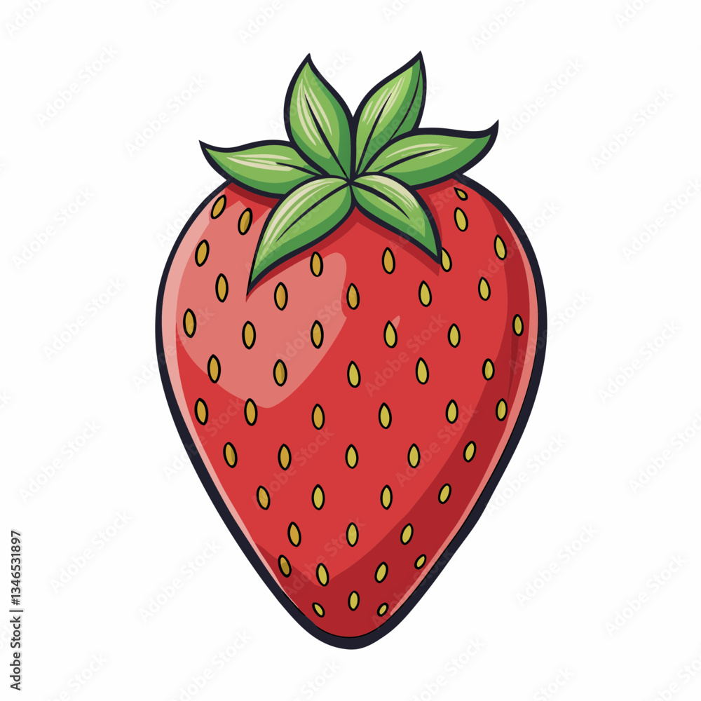 Obraz premium vector illustration of a strawberry