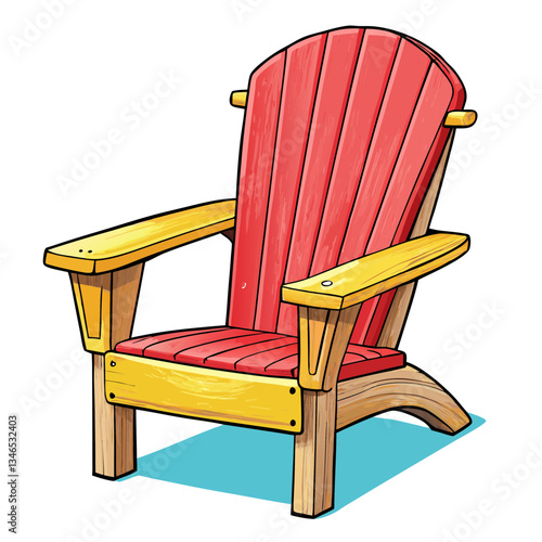 adirondack chair isolated on white