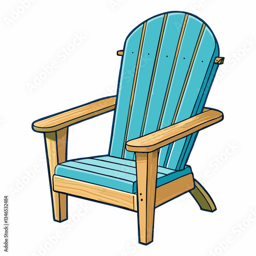 adirondack chair isolated on white