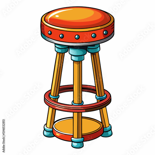bar stool isolated on white