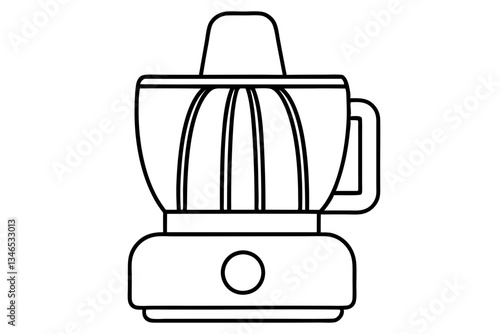 food processor line art silhouette vector illustration