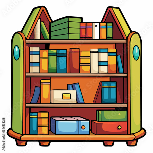 bookshelf on white