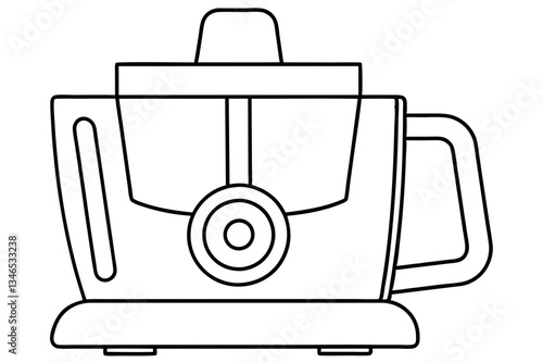 food processor line art silhouette vector illustration