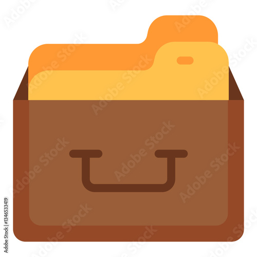 File Cabinet Vector Design Icon Style