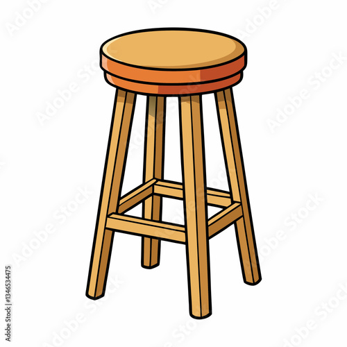 counter stool isolated on white