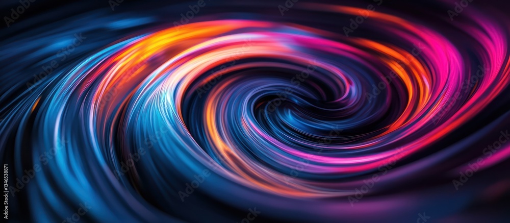 Colorful swirling vibrant lines appear in a dark background image Colorful swirling vibrant lines appear in a dark background image