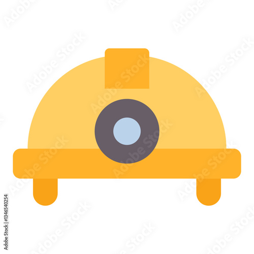 Mining Helmet Vector Design Icon Style