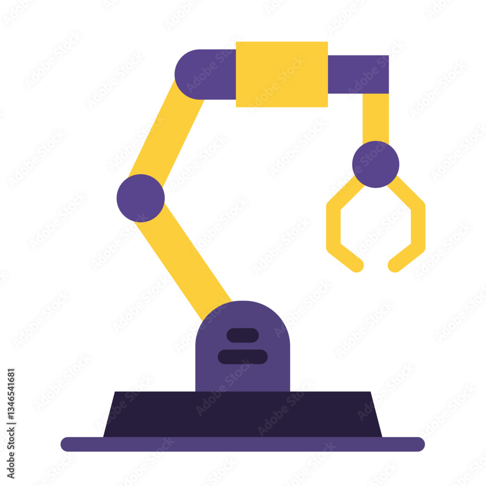 Industrial Robot Vector Design Icon Style