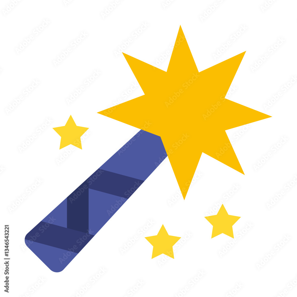 Obraz premium Magic-wand Vector Design Icon Style