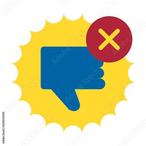 Failure Vector Design Icon Style