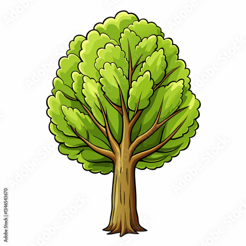 vector illustration of a poplar tree