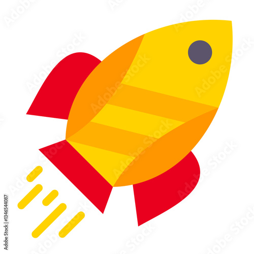 Rocket Vector Design Icon Style