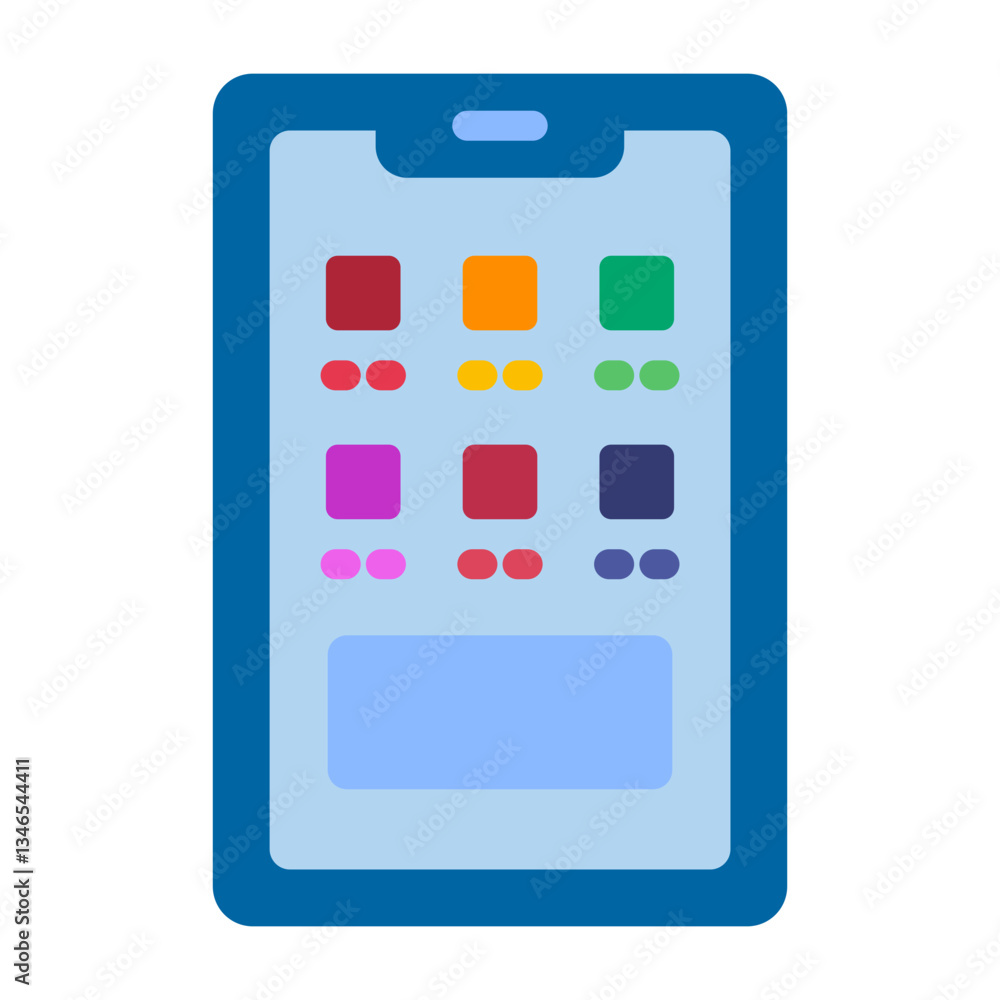 Mobile App Vector Design Icon Style Mobile App Vector Design Icon Style