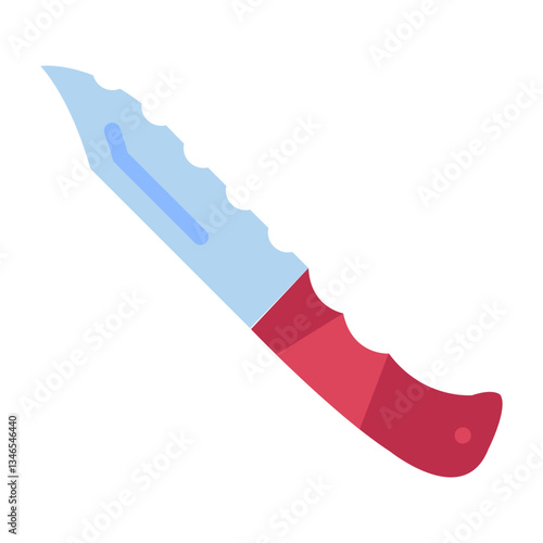 Serrated Knife Vector Design Icon Style