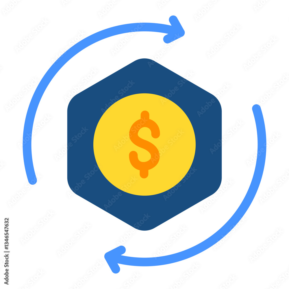 Cash Flow Vector Design Icon Style Cash Flow Vector Design Icon Style