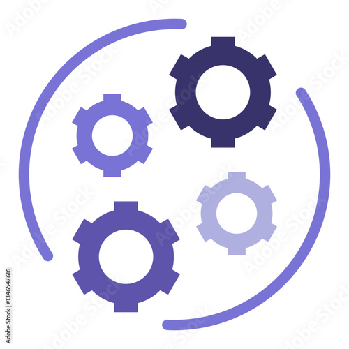 Gears Vector Design Icon Style