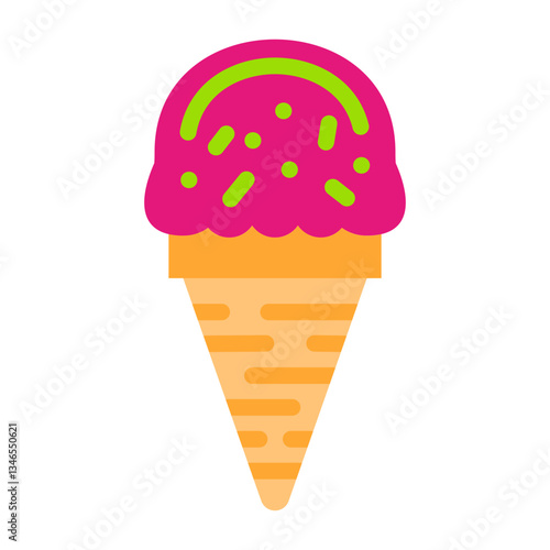 Cone Ice Cream Vector Design Icon Style