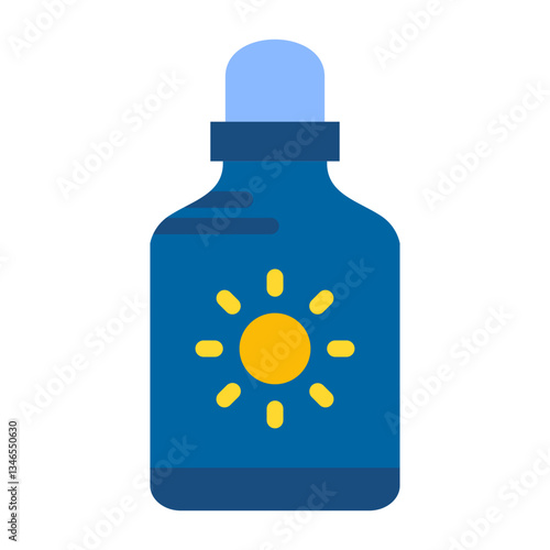 Sunscreen Bottle Vector Design Icon Style