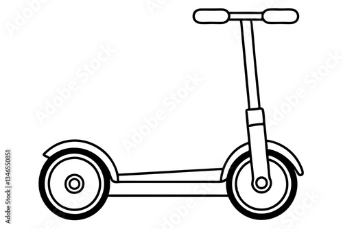segway line art silhouette vector illustration
