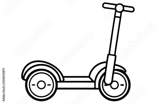 segway line art silhouette vector illustration