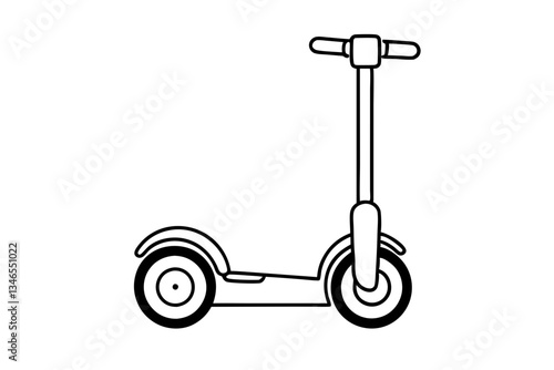 segway line art silhouette vector illustration