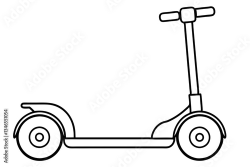segway line art silhouette vector illustration