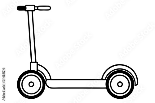 segway line art silhouette vector illustration