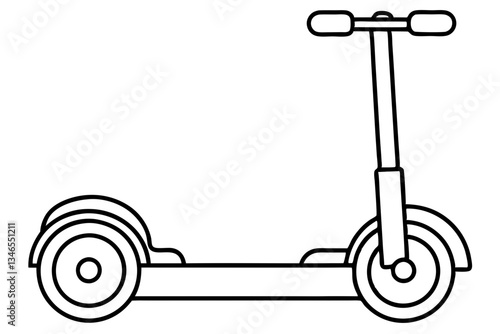 segway line art silhouette vector illustration