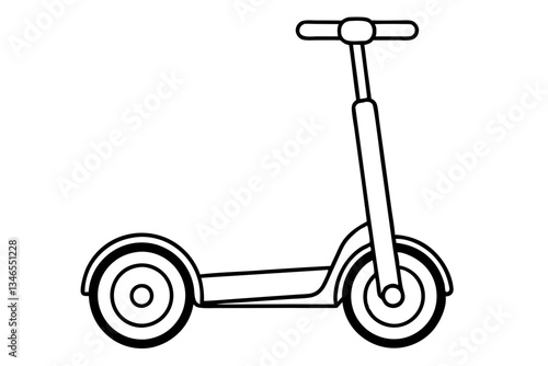segway line art silhouette vector illustration