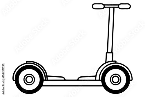 segway line art silhouette vector illustration