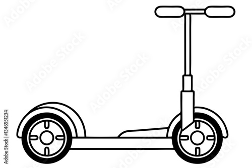 segway line art silhouette vector illustration