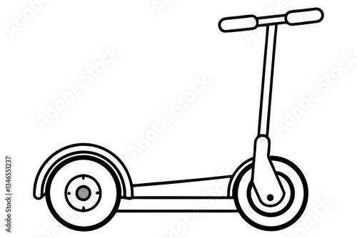 segway line art silhouette vector illustration