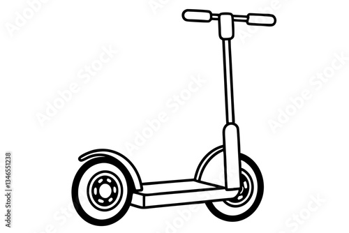 segway line art silhouette vector illustration