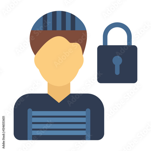 Prisoner Vector Design Icon Style