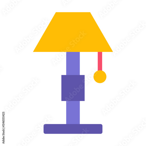 Table Lamp Vector Design Icon Style