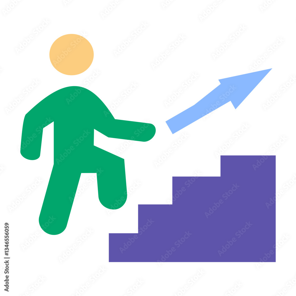 Career ladder Vector Design Icon Style Career ladder Vector Design Icon Style
