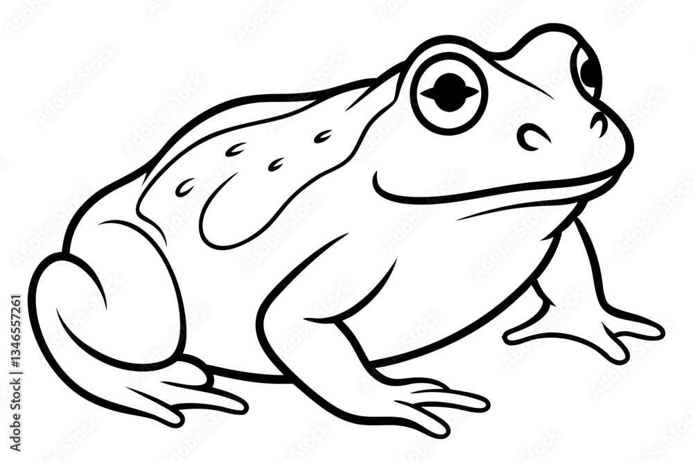 toad line art silhouette vector illustration toad line art silhouette vector illustration