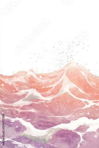 Wallpaper Mural Captivating watercolor waves in soft pastel colors create a serene atmosphere, perfect for enhancing any artistic or tranquil design project. Torontodigital.ca
