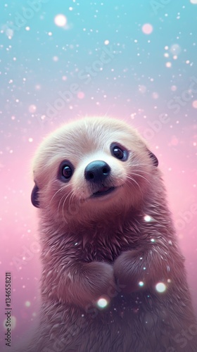 Otter dreamy wallpaper animal mammal cute.