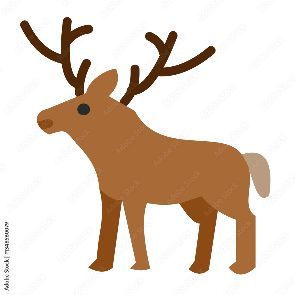 Reindeer Vector Design Icon Style Reindeer Vector Design Icon Style