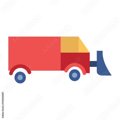Snowplow Vector Design Icon Style