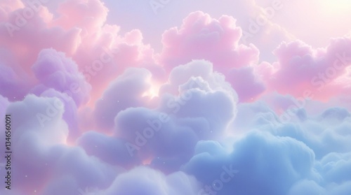 Abstract 3D render colorful vector illustration cloud background 