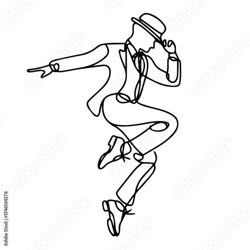tap dancer vector illustration